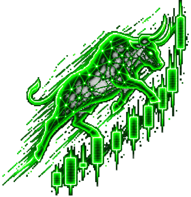 BITBULL charging up green candles